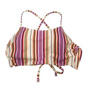 Shade And Shore Women's 34B Lightly Lined Longline Bralette Bikini Swim Top NWOT